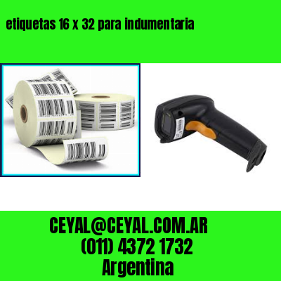 etiquetas 16 x 32 para indumentaria
