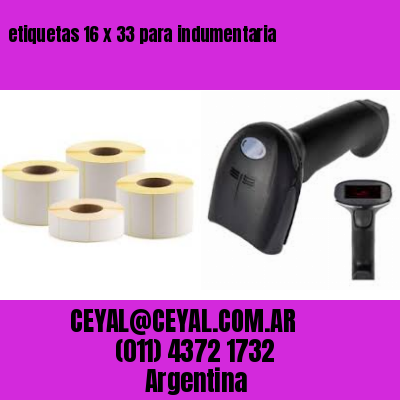 etiquetas 16 x 33 para indumentaria