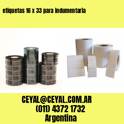 etiquetas 16 x 33 para indumentaria