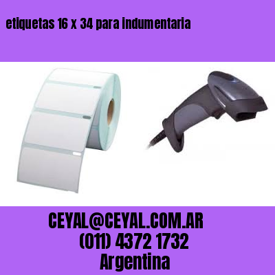 etiquetas 16 x 34 para indumentaria