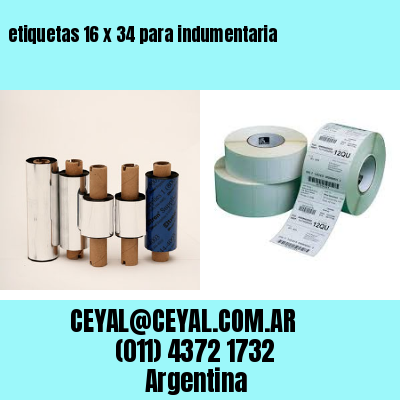 etiquetas 16 x 34 para indumentaria