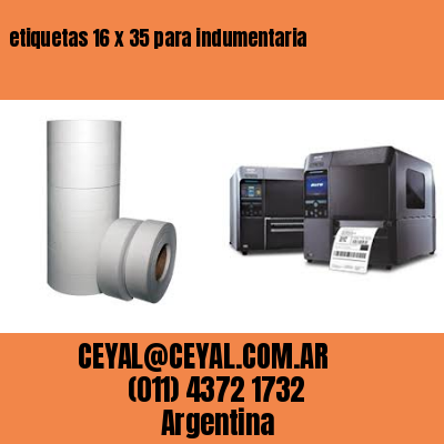 etiquetas 16 x 35 para indumentaria
