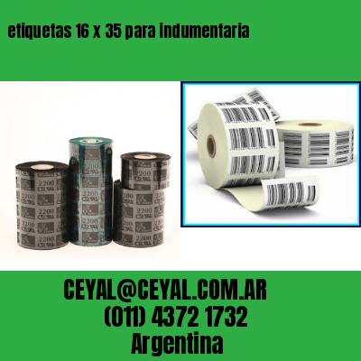 etiquetas 16 x 35 para indumentaria