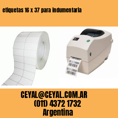 etiquetas 16 x 37 para indumentaria