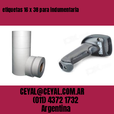 etiquetas 16 x 38 para indumentaria