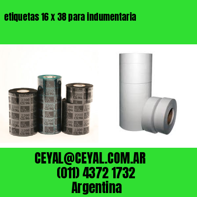 etiquetas 16 x 38 para indumentaria