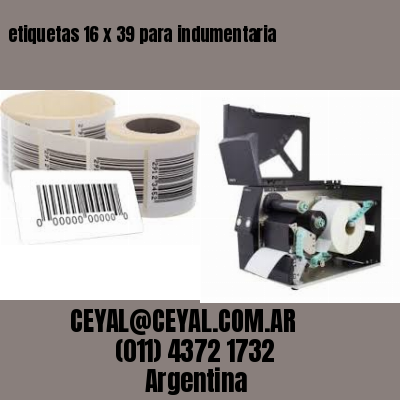 etiquetas 16 x 39 para indumentaria