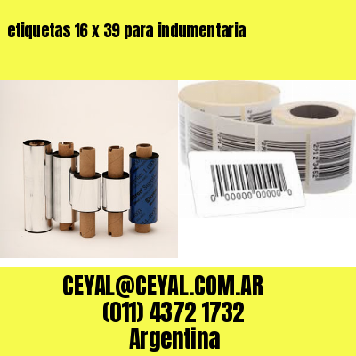 etiquetas 16 x 39 para indumentaria