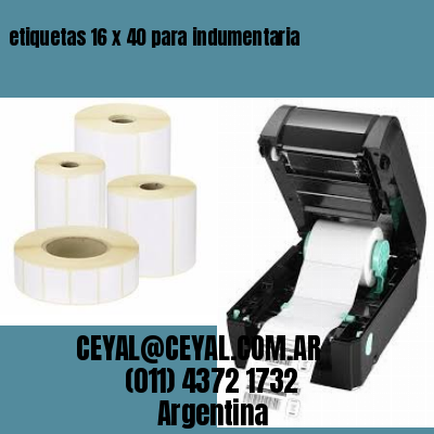 etiquetas 16 x 40 para indumentaria