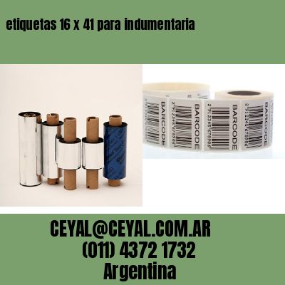 etiquetas 16 x 41 para indumentaria