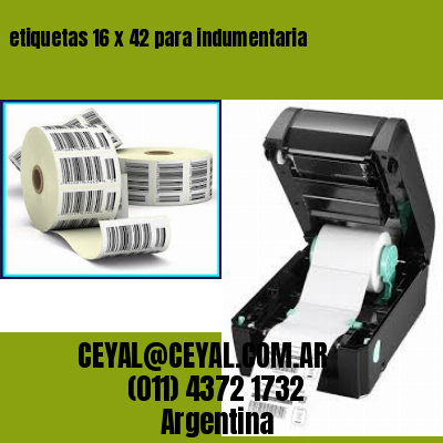 etiquetas 16 x 42 para indumentaria