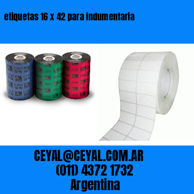 etiquetas 16 x 42 para indumentaria