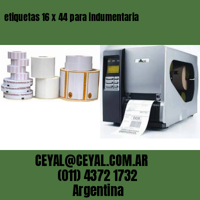 etiquetas 16 x 44 para indumentaria
