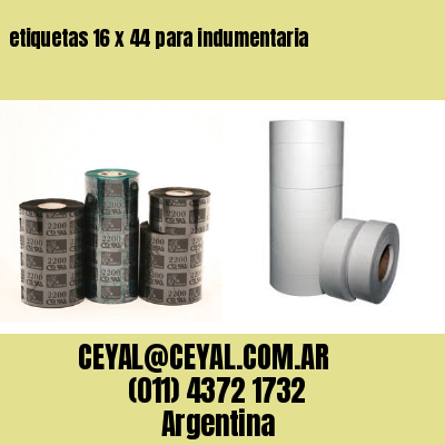 etiquetas 16 x 44 para indumentaria