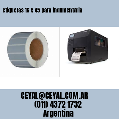 etiquetas 16 x 45 para indumentaria