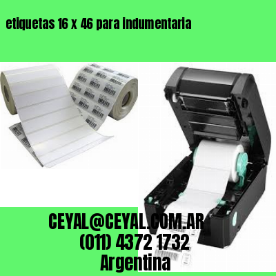 etiquetas 16 x 46 para indumentaria