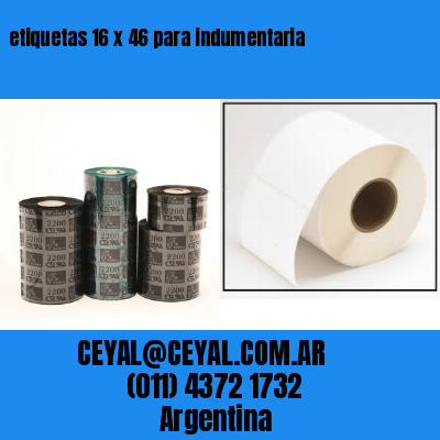 etiquetas 16 x 46 para indumentaria