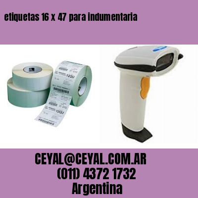 etiquetas 16 x 47 para indumentaria