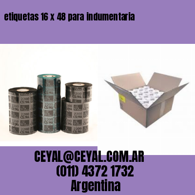 etiquetas 16 x 48 para indumentaria