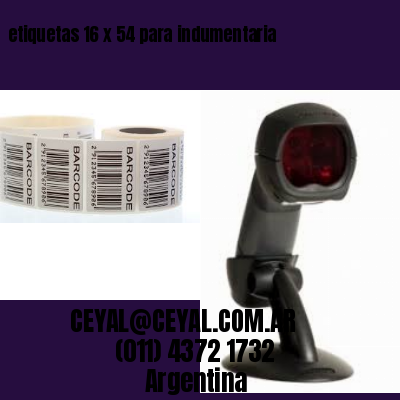 etiquetas 16 x 54 para indumentaria