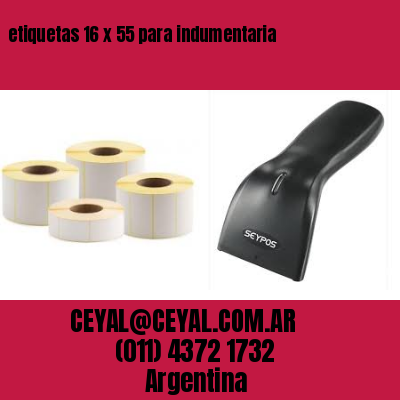 etiquetas 16 x 55 para indumentaria