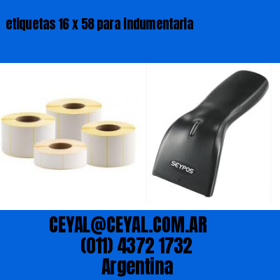 etiquetas 16 x 58 para indumentaria