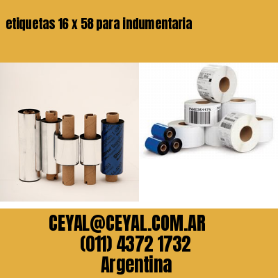etiquetas 16 x 58 para indumentaria