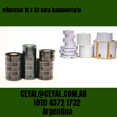 etiquetas 16 x 62 para indumentaria