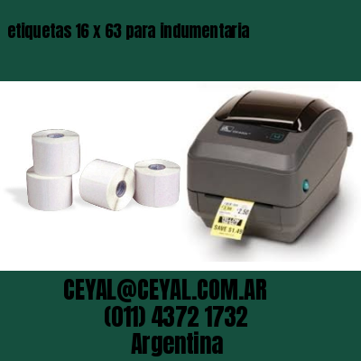 etiquetas 16 x 63 para indumentaria