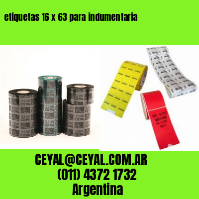 etiquetas 16 x 63 para indumentaria