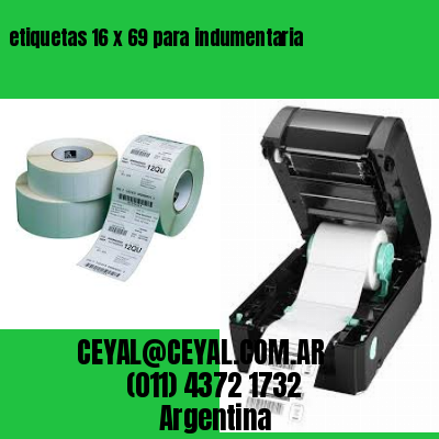 etiquetas 16 x 69 para indumentaria