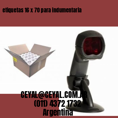 etiquetas 16 x 70 para indumentaria