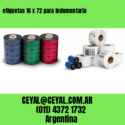 etiquetas 16 x 72 para indumentaria