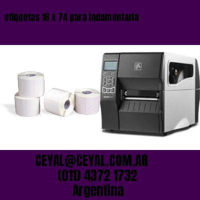 etiquetas 16 x 74 para indumentaria