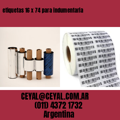 etiquetas 16 x 74 para indumentaria