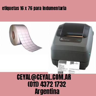 etiquetas 16 x 76 para indumentaria