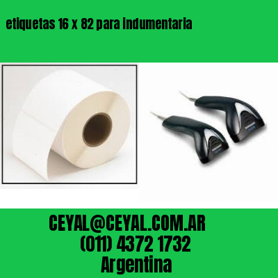 etiquetas 16 x 82 para indumentaria