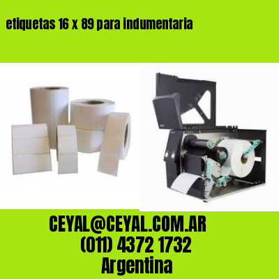 etiquetas 16 x 89 para indumentaria