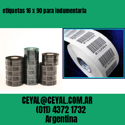 etiquetas 16 x 90 para indumentaria