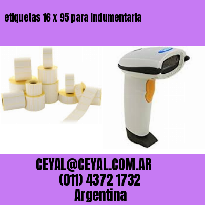 etiquetas 16 x 95 para indumentaria