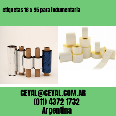 etiquetas 16 x 95 para indumentaria