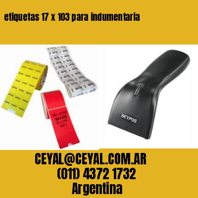 etiquetas 17 x 103 para indumentaria