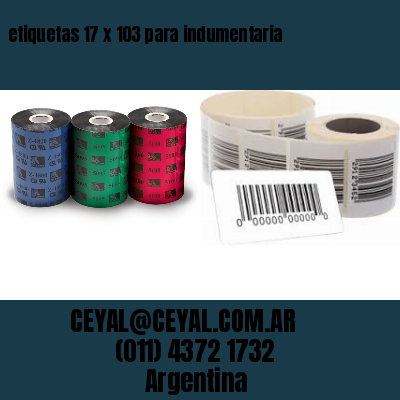 etiquetas 17 x 103 para indumentaria