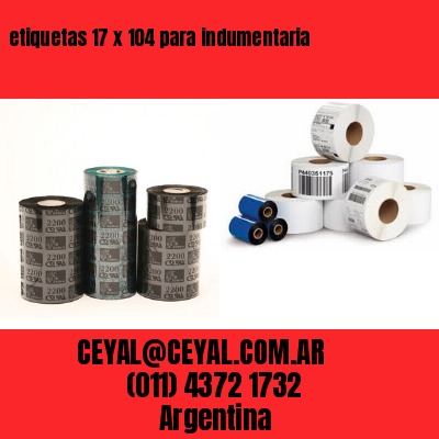 etiquetas 17 x 104 para indumentaria