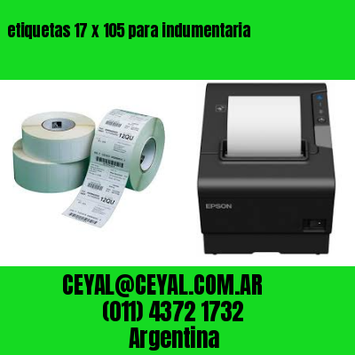 etiquetas 17 x 105 para indumentaria