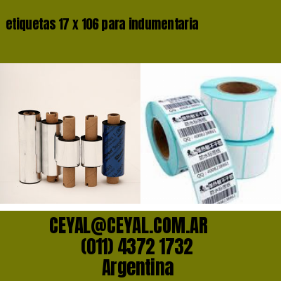 etiquetas 17 x 106 para indumentaria