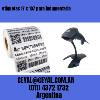 etiquetas 17 x 107 para indumentaria