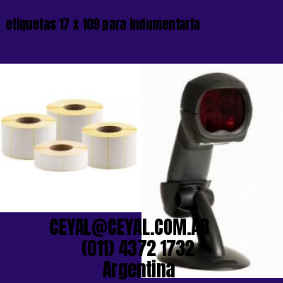 etiquetas 17 x 109 para indumentaria