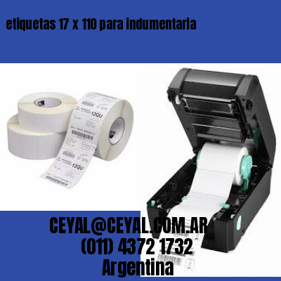 etiquetas 17 x 110 para indumentaria