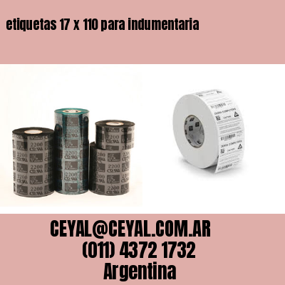 etiquetas 17 x 110 para indumentaria